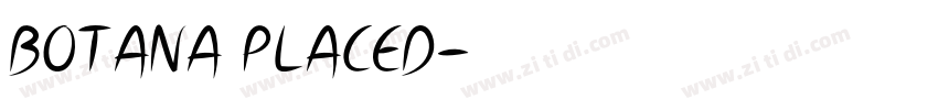 BOTANA PLACED字体转换